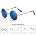 Menton Ezil Unique Blue Mirrored Color Lenes John Sunglasses Polarized for Men Women Glass Driving Outdoor UV400