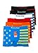 Nylon Stretchable Compression Boxer Brief 6-Pcs Set, Assorted Colors (Lines)