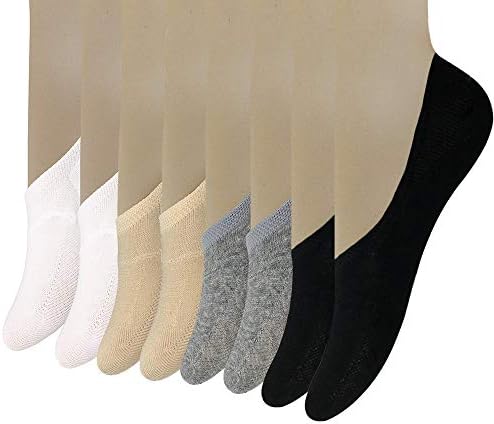 8/3 Pairs Women No Show Socks Low Cut Casual Crew Socks Non- Slip Silicone Invisible Socks for Sneakers Loafers Shoes