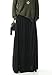 TRENDY UNITED Women's Bohemian Style High Waist Shirring Ruffle Pocket Skirt (S0059-BLK, XXL)