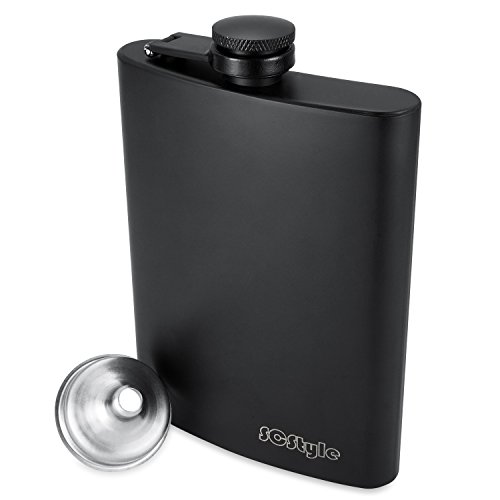 8 oz pocket hip flask liquor matte black 18/8 304 food …