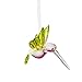 Hummingbirds with Glitter Accents - Set of 3 - Hanging Decorative Ornaments - Ribbon Attached for Hanging - Each Bird Measures 2 3/8