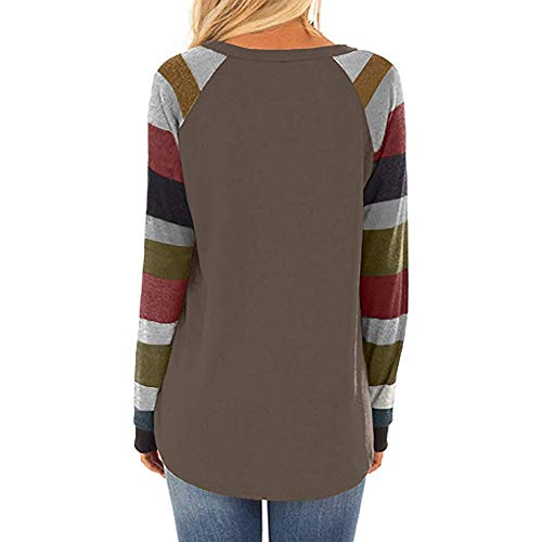 Londony ♪❤ Clearancesales,Women's Fashion Scoop Neck Color Block Plain Swing Tunic Top Casual T Shirt Blouse