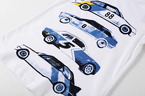 BIBNice Little Boys Summer Outfits Short Sleeve Playwear Sets Cotton Car Size 3