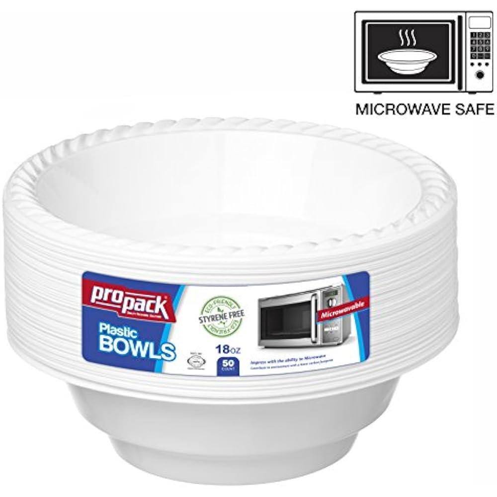 18 Ounce Disposable Bowls Microwave Safe 50 Count White Pack Of 2 (100 Total) 689829537142 eBay