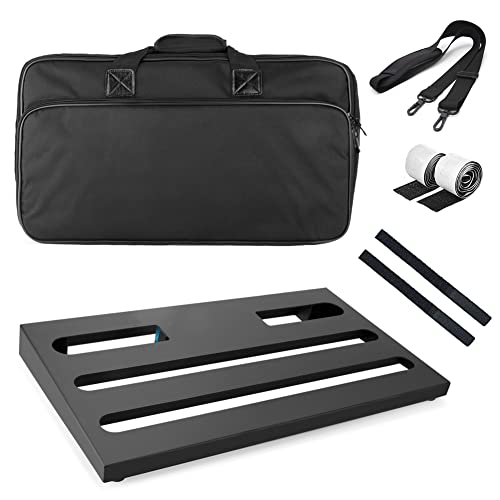 SOYAN Extra Large Guitar Pedal Board with Carrying Bag, 25.6" x 11.9