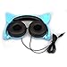 Jinserta Cat Ear Headphones with Glowing Lights (Blue)