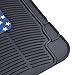 BDK Warner Bros DC Comics Classic Wonder Woman Car Accessories - Heavy Duty Rubber Floor Mats - Custom Fit, No-Slip Grip, All Weather, 3pc Set 2 Front Car Mats 27 x 18 in, 1 Rear Liner 18 x 58 in