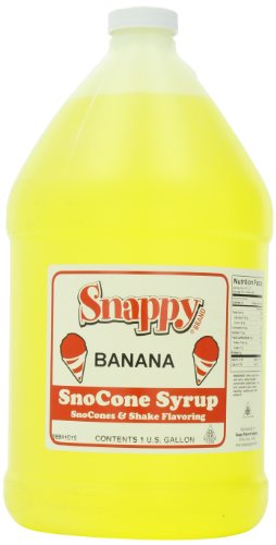 Snappy popcorn snappy snow cone syrup 1 gallon, banana,…