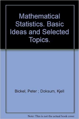 Mathematical Statistics Basic Ideas And Selected Topics Peter J Bickel Kjell A Doksum 9780816207848 Amazon Com Books