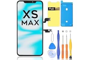 Ayake Screen Replacement for iPhone Xs Max, 6.5-inch LCD Display Full HD and Touch Digitizer Assembly True Tone Programmable Face ID Remains with Tool Kits, for Model A1921, A2101, A2102, A2103, A2104