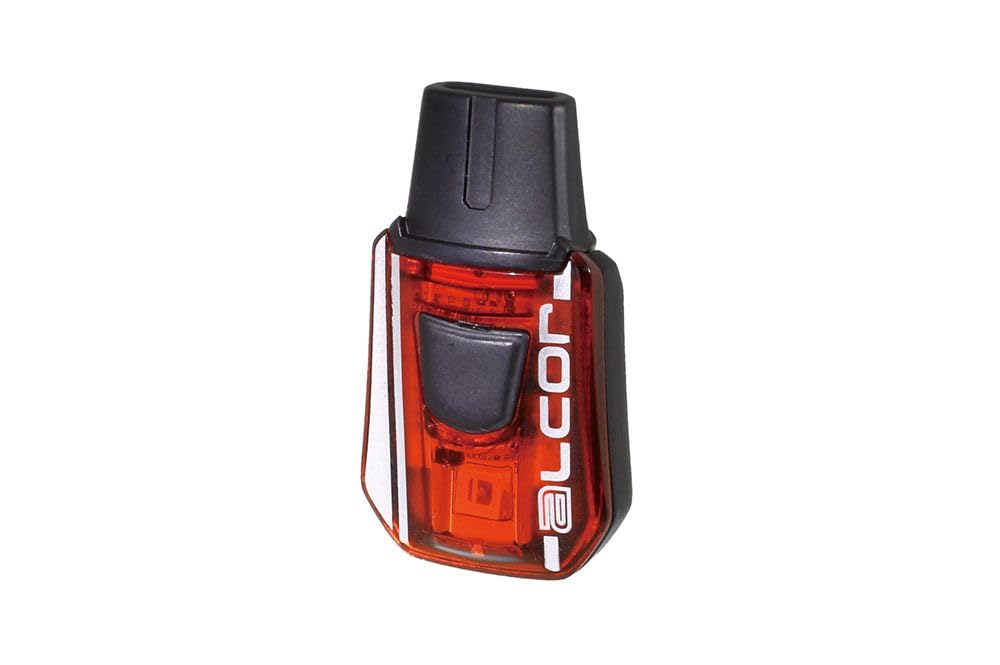Moon Light the Way You Ride On Alcor 15 Lumens IPX4 Rechargeable Rear Cycle Light, Built-in Battery, Max Runtime 79 Hours, Black / Red