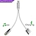 2 in 1 iPhone 7 Adapter(Compatible with iOS 10.3) TOPGO Lightning to Charger and Lightning to 3.5mm Aux Earphones Jack Cable for iPhone 7 / 7 Plus [No Calling Function & Music Control] - Silver