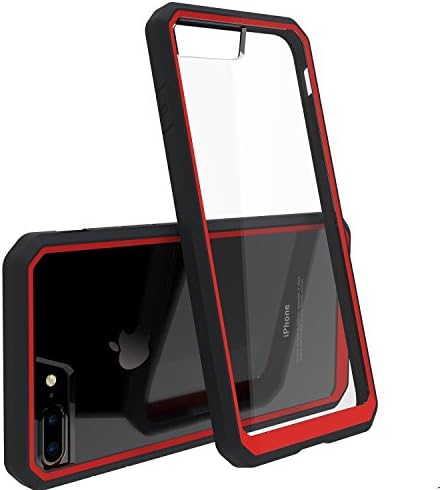 iPhone 7 Plus &amp; 8 Plus Case, Viboo 5.5 Inch [Hybrid Bumper Cover] (Red/Black)