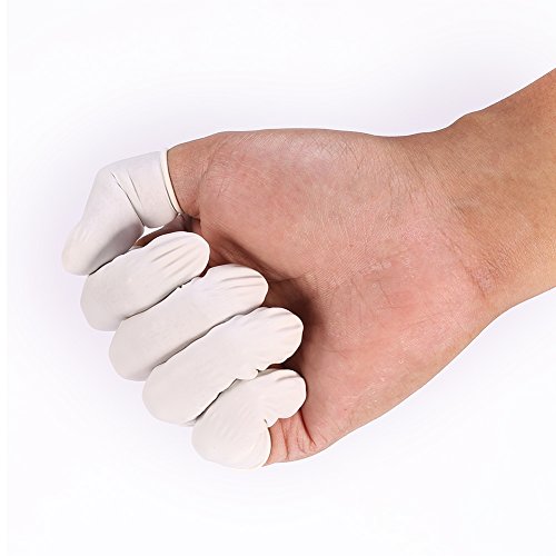 Nitrip 100Pcs Finger Condom Bag Disposable Anti Static Rubber Finger Cots Tattoo Beauty Nail Finger Protector Gloves Art Accessory - Thumbnail 3