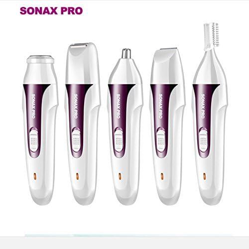 HRTCJ Electric Epilator For Women bikini Nose Hair Trimmer Stainless Steel Eyebrow Knife Underarm Legs Pubic Hair Shaving Tool-Men's Shaving,5 in 1 Powerful Wet & Dry Cordless Epilator (5 in 1 purple)