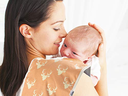 Ana Baby 100% Organic Baby Burp Cloth Large 21''x10'' Size, Premium Absorbent Triple Layer Burping Rags 5 Pack for New Born Baby Girl Gift Set (Burp Cloth Floral) - Thumbnail 2