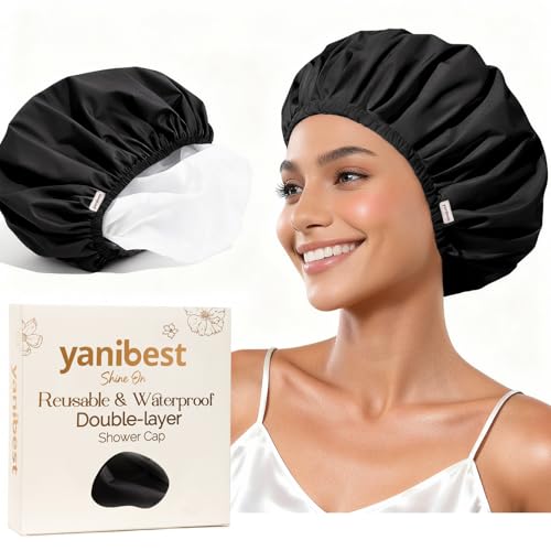 Yanibest Shower Cap Reusable Waterproof