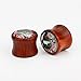 KUBOOZ(1 Pair Shining-colorful-zircon Wooden Ear Plugs Tunnels Gauges Stretcher Piercings