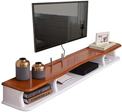 壁掛けテレビ台 テレビキャビネットの壁に取り付けられた小さなアパートのテレビキャビネットテレビ壁の棚セットトップボックスラックキャビネット木製現代の ミニマリストのテレビの壁フレーム木製 Size 待望 1cm