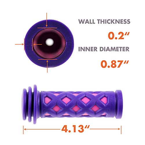 image for SAPLIZE Kids Bike Handlebar Grips, Shorter Length(4.13