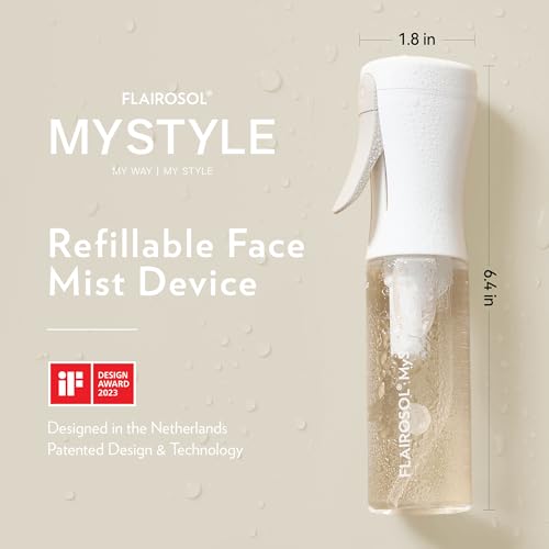 FLAIROSOL MyStyle Hair Spray Bottle, Small Travel Spray Bottle, Ultra Fine Continuous Water Mist for Face, Hairdressing, Salon, Cleaning, Beauty, Toners