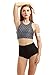 Creabygirls Womens High Waist 2 Piece Bikini Swimsuit Spa Swimsuit (X-Large, Geometry Black)