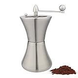 TasteMate Manual Coffee Grinder for Espresso, French Press, Lattes, Spices & More, Portable Stainless Steel Adjustable Coarseness Hand Crank Bur Coffee Grinding Kitchen Gadget