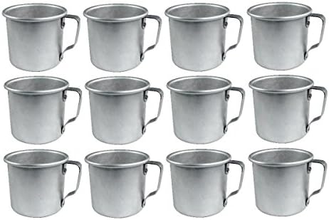 Mian 12 Ounce Aluminum Country Camping Mug Drinking Cup 12 Pack