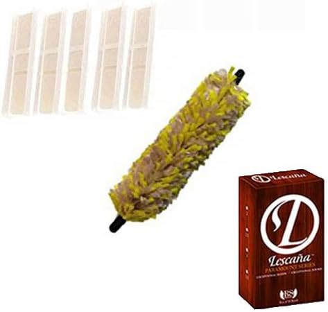 Lescana Paramount Series Soprano Saxophone Reeds 5 PACK (Size 3) with Bonus Soprano Sax Mouthpiece Saver