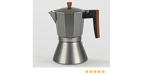 Life Style - Cafetera Express Buon Caffe - Estilo Italiano - 6 Tazas -  Aluminio Grafito : Amazon.es: Hogar y cocina