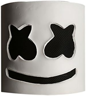 RTING Halloween Marshmello Mask Party Props Helmet Hard Latex Solid Masks