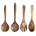 7 Pcs Acacia Wood Cooking Utensils Set Large Wooden Spoons for Cooking Spatula Salad Mixing Spoon Non Toxic Utensil for Kitchen Use Spatulas Non Stick Turner Slotted Serving Spoon Kitchen Utensils