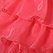 Richie House Girls Layered Dress with Rosette and Pearl Accents RH0918 - E - 6 / 7 - FBA Coral Dress Only