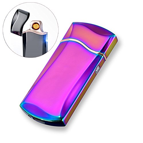 USB Rechargeable Windproof Electrothermal Flameless No Gas Arc Electric Cigarette Lighter