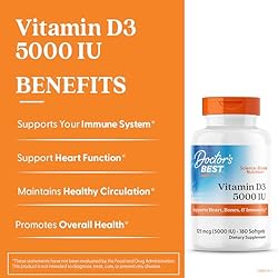 Doctor's Best Vitamin D3 5000IU, Non-GMO, Gluten