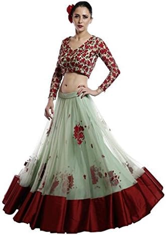ClassyFashion Women's Taffeta Silk Lehenga Choli (Multi-Coloured_Free Size_lehnga/lehenga choli for women_SIMI06)