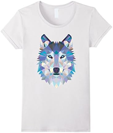 Women's Wolf Head T Shirt Tshirt for men women boys girls kids Medium White