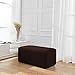 CHUN YI Stretch Spandex Jacquard Rectangle Folding Storage Ottoman Slipcover (Ottoman（S）, Chocolate)