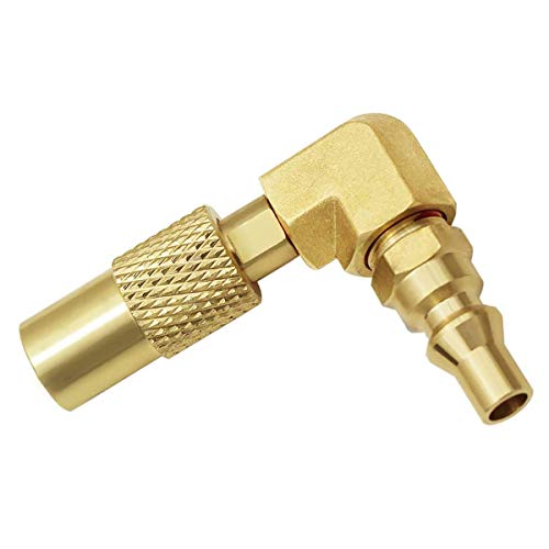 MENSI 1/4' RV Quick Connect/Discount Adapter Fitting with Elbow for