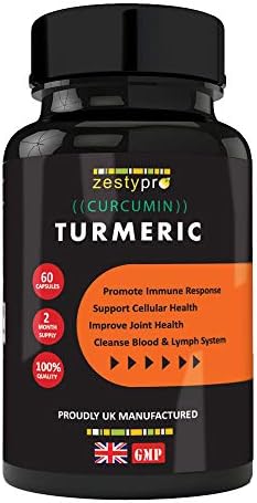 Zestypro Curcumin Turmeric/Powerful Natural Anti-Inflammatory/Providing Whole Person Health Manufactured in The UK - Full Money Back Guarantee