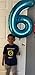 Tellpet Blue Number 6 Balloon, 40 Inch