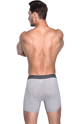 TONLEN Men's Boxer Briefs Mens Underwears 3-Pack Soft Cotton Open Fly Mens Undies XXXL