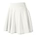 Urban CoCo Women's Basic Versatile Stretchy Flared Casual Mini Skater Skirt (Medium, White)