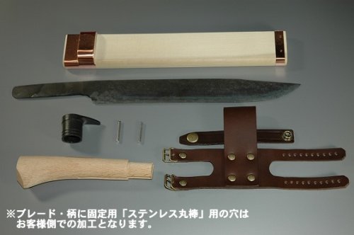 土佐剣鉈ハンドメイドキット 9寸 B黒鉄輪 tanseto-021 B00D2OIBES   
