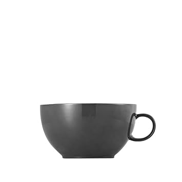 Thomas Sunny Day Cappuccinotasse, Obertasse, Porzellan, Grey / Grau, Spülmaschinenfest, 380 ml, 14672