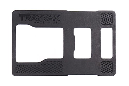 Trayvax Armor Plate For Summit Wallet Heat Treated Steel RFID Protection, Black