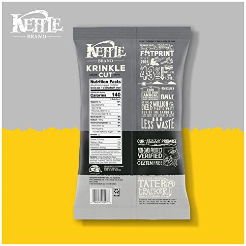 Kettle Brand Krinkle Cut Salt and Fresh Ground Pepper Kettle Potato Chips, 7.5 Oz Pricepulse