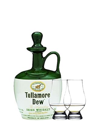 Tullamore Dew im Tonkrug 0,7 Liter + 2 Glencairn Gläser