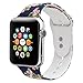 Floraler Sport Band for Apple Watch,Choose Proper Color & Size-38MM S/M,38MM M/L,42MM S/M or 42MM M/L, Soft Silicone Strap Replacement Wristbands for Apple Watch Sport Series 3/2/1